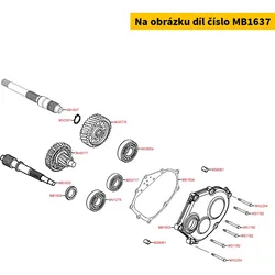 Kymco Getriebeausgangswelle MB1637