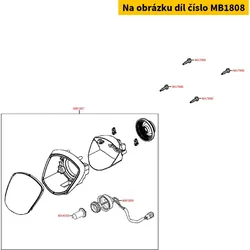 Kymco Kabelsatz f.Scheinwerfer (ohne Dichtungsgummi) MB1808