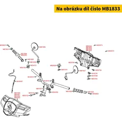 Kymco Lenkerverkleidung hinten f.Fzg.schwarz MB1833
