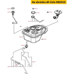 Kymco Benzinfilter mit Benzinschlauch kpl. MB2016
