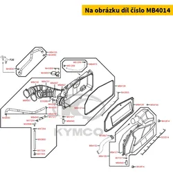 Kymco Schlauch Motorbelüftung (Ventild.l z. Luftfilter) MB4014