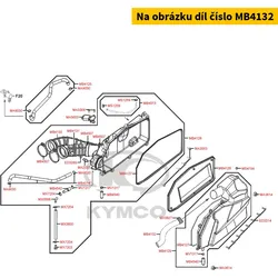 Kymco Schlauch am Luftfilterkasten(Ansaugluft) MB4132
