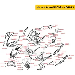 Kymco Frontverkleidung re. basaltgrau MB4845