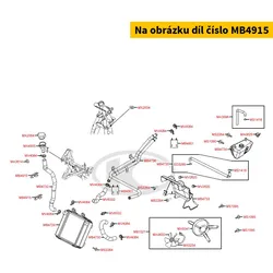 Kymco Schlauchhalter doppelt (Kühlwasserschlauch) MB4915