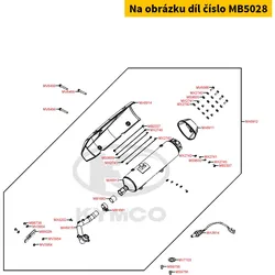 Kymco Auspuffblende Auspuffkrümmer MB5028