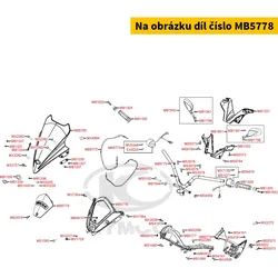 Kymco Beinverkleidung oben mittelteil MB5778