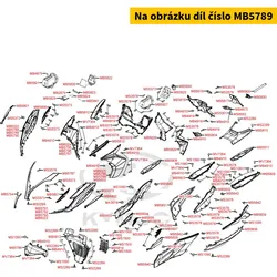 Kymco Frontverkleidung re. oben weiß matt (J8P) MB5789