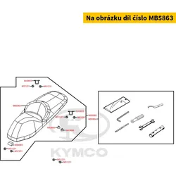 Kymco Sitzbankpolster Mittelteil MB5863