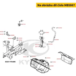 Kymco Hitzeschutz Tankabdeckung MB5867