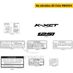 Kymco Aufkleber ( Hinweis Reifen ) MB5954