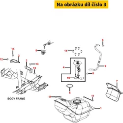 Kymco Halter f. Benzintank li. MB6700