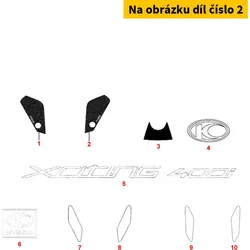 Kymco Aufkleber Kotflügel vo.li.f.Fzg.schwarz matt MB6833