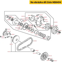 Kymco Variorollen-Satz 13g 18x14 VE=6St = MS8602 MB8494