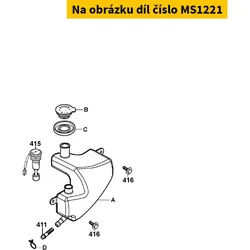 Kymco Gummiabdeckung f. Öltank MS1221