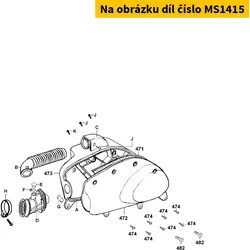 Kymco Einlaßstutzen f.Luftfilterkasten MS1415