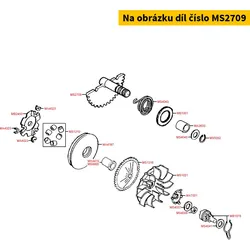 Kymco Kickstarterwelle 51,7mm Durchm. MS2709
