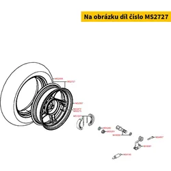 Kymco Rad  hi. kpl. m. Reifen MS2727