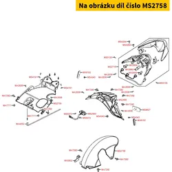 Kymco Radabdeckung hinten MS2758