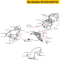 Kymco Spritzschutz hinten im Radhaus MS2759