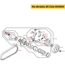 Kymco Kupplungsbacken (3ST) = MA4190 MS4050