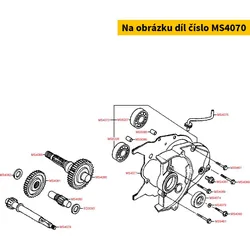 Kymco Getriebedeckel mit Lager MS4070