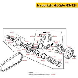 Kymco Riemenscheibe innen = MS4054 MS4728