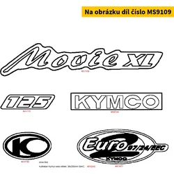Kymco Aufkleber (KYMCO) silber ( VE 1) MS9109