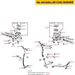 Kymco Bremsleitung hinten (Mittelstück Stahl) MS9499