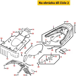 Kymco Gehäuse f. Kennzeichenbeleuchtung ohne Glas MS9683