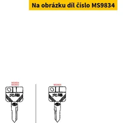 Kymco Schlüsselrohling Bart re.o.Nut/Embl.oval MS9834