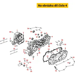Kymco Kurbelgehäuse li. MX0501