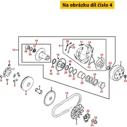 Kymco Variomatikhülse 20x38 B6,5 (45km/h) MX0521