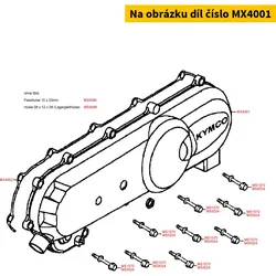 Kymco Variomatikdeckel silber MX4001