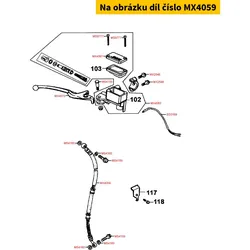 Kymco Bremsschlauch zu Sattel vo. MX4059