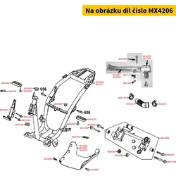 Kymco Halter Fussraste re. MX4206