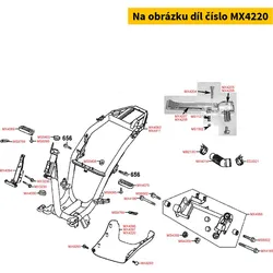 Kymco Trittbrettverkleidung Silber MX4220