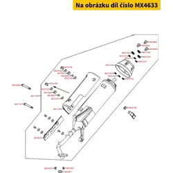 Kymco Auspuffblende Auspuffkrümmer silber MX4633