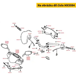 Kymco Spiegel li. rotbraun MX5084