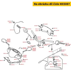 Kymco Verkleidung Lenker hinten schwarz MX5087