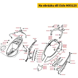 Kymco Seitenverkleidung li. oben rotbraun MX5125