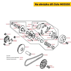 Kymco Trägerplatte Kupplung kpl = MX5727 MX5550