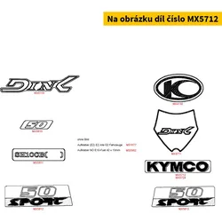 Kymco Aufkleber (Kymco) schwarz transparent MX5712