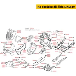 Kymco Trittbrettverkleidung re. rot MX5819