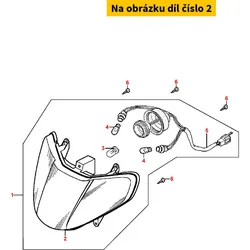 Kymco Scheinwerfereinsatz MX6008