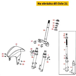 Kymco Kotflügel vo. gelb MX6217