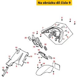 Kymco Spritzschutz hinten im Radhaus schwarz MX6218