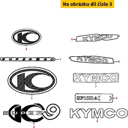 Kymco Emblem (K) 60mm  gelb MX6245