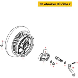 Kymco Felge hi. blau 12 Zoll MX6288