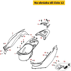 Kymco Seitenverkleidung li. blau MX6290