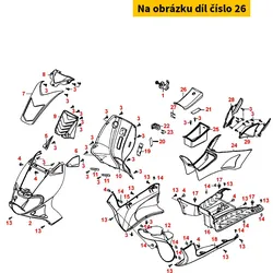 Kymco Deckel Werkzeugbox im Tunnel grau matt MX6298